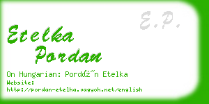 etelka pordan business card